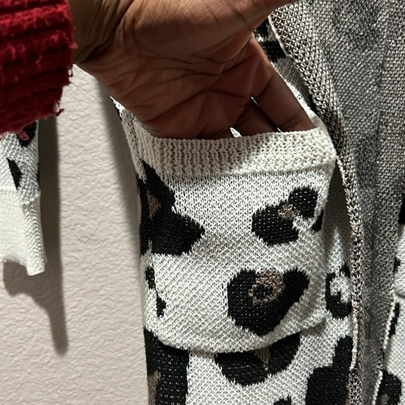 Andree by Unit Women’s Leopard Cardigan Long Sleeve Pocket Animal Print Size S - Picture 5 of 11